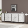 Madia 6 ante Dune 183 cm colore bianco moderna e capiente