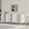 Madia 6 ante Dune 183 cm colore bianco moderna e capiente