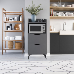 Mobile multiuso Gorki antracite con cassetti e ripiano pratico