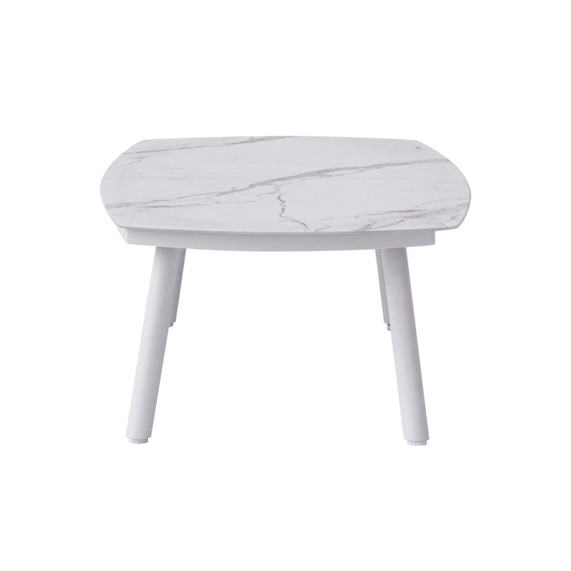 Salotto Cadice Alluminio Bianco Bracciolo Effetto Legno Moia
