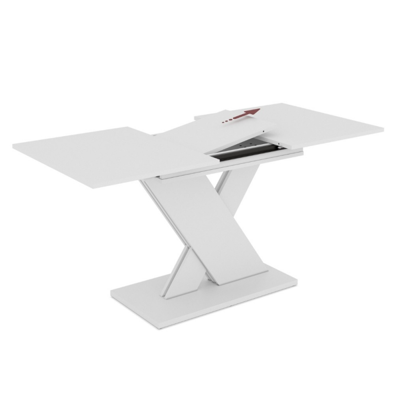 Tavolo allungabile Axi bianco design moderno salvaspazio
