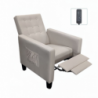 Poltrona Malea recliner massaggiante tessuto beige 4 punti relax