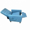 Poltrona Malea recliner massaggiante tessuto blu 4 punti relax
