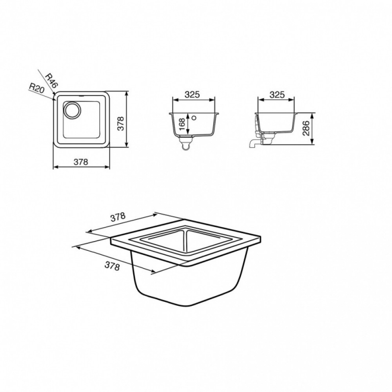 Vasca sottotop Smeg VST38AL 38x38 cm alluminio moderna e pratica