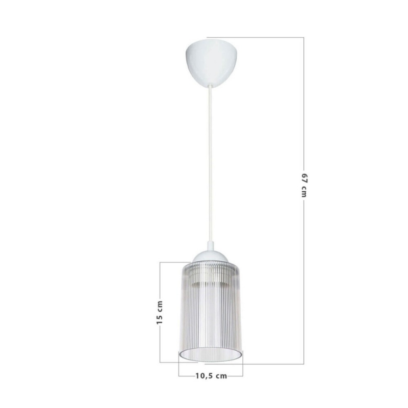Lampada da soffitto Optical ASZ1025 paralume plastica trasparente