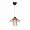 Lampada da soffitto Inka ASZ1464 paralume plastica ambrata design