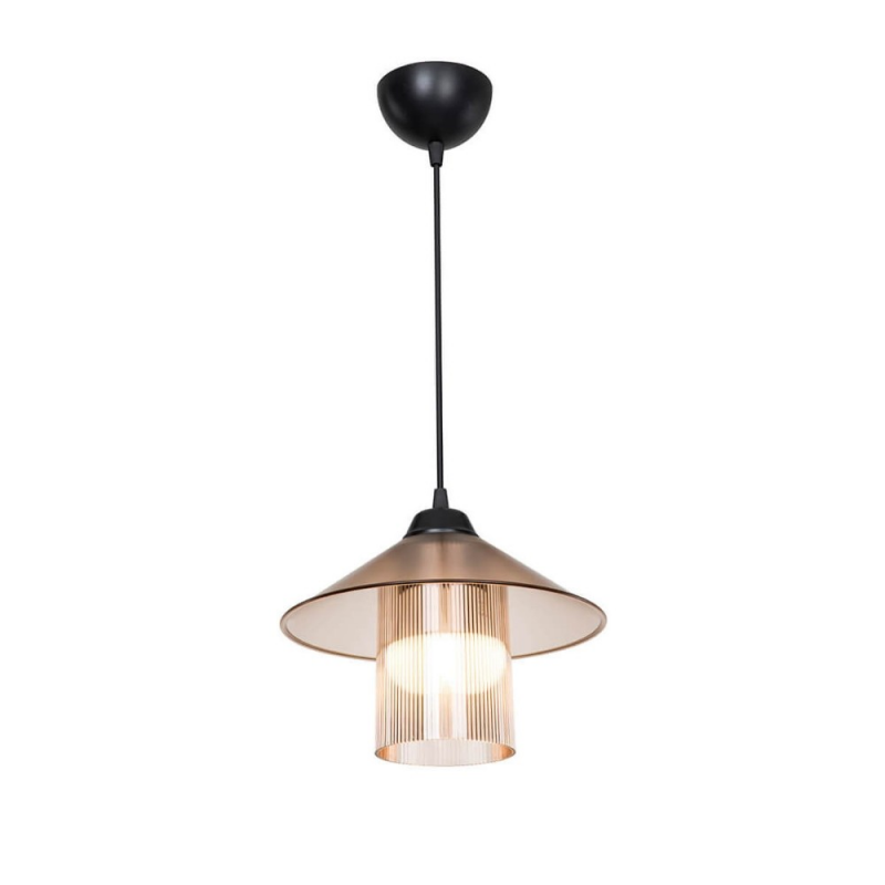 Lampada da soffitto Inka ASZ1464 paralume plastica ambrata design