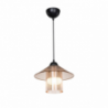 Lampada da soffitto Inka ASZ1464 paralume plastica ambrata design