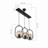 Lampada da soffitto Narissa ASZ1332 metallo nero 3 portalampada