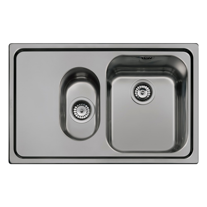 Lavello Smeg SP7915SN 79x50 cm 1 1/2 vasca gocciolatoio nero inox