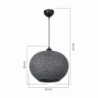Lampada da soffitto Yumak MDL4745 paralume corda antracite design