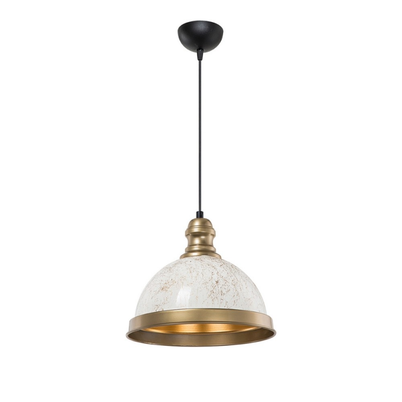 Lampada da soffitto Astek ASZ1636 paralume metallo bianco design