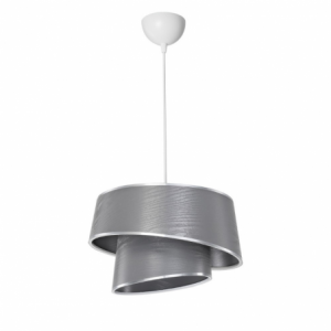 Lampada da soffitto Lima MDL5132 paralume tessuto grigio moderna