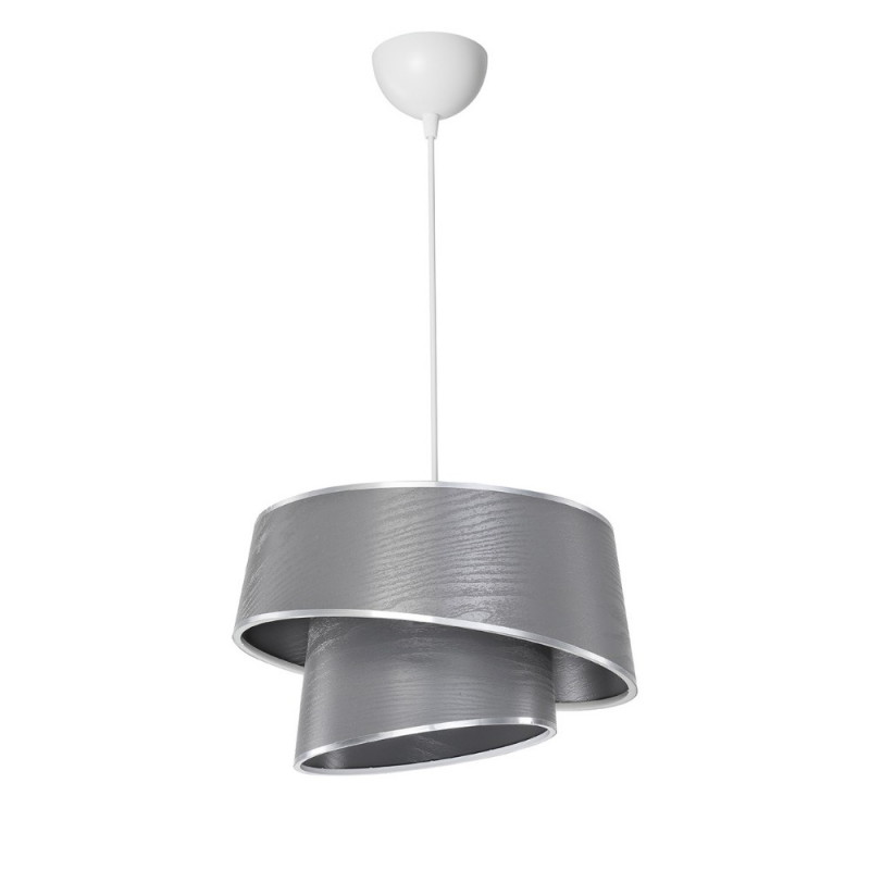 Lampada da soffitto Lima MDL5132 paralume tessuto grigio moderna