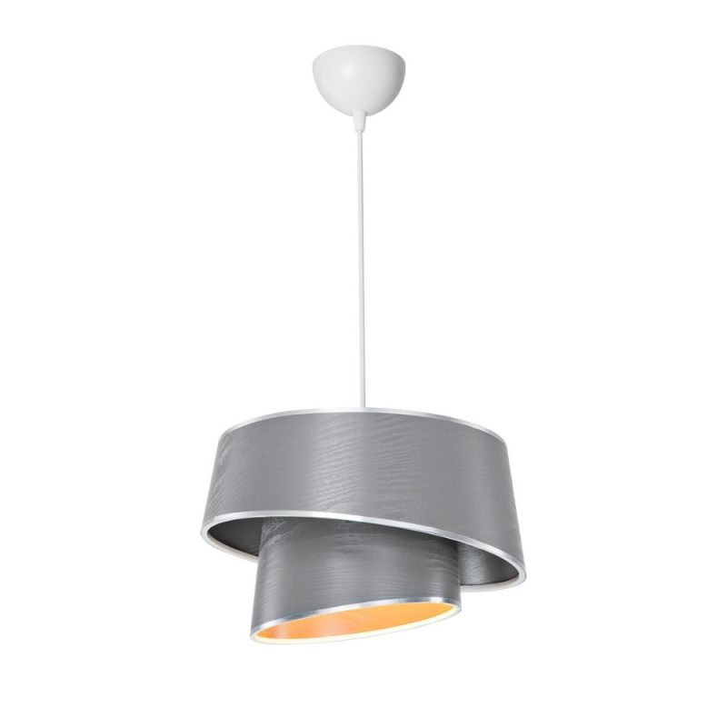 Lampada da soffitto Lima MDL5132 paralume tessuto grigio moderna