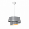 Lampada da soffitto Lima MDL5132 paralume tessuto grigio moderna