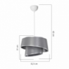 Lampada da soffitto Lima MDL5132 paralume tessuto grigio moderna