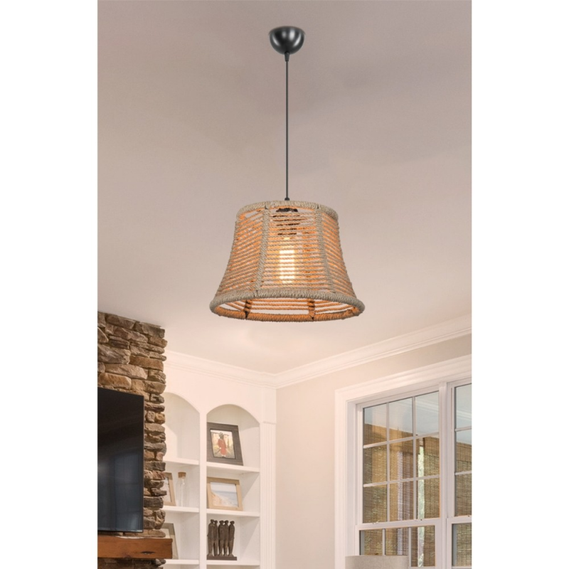 Lampada da soffitto Besta ASZ1745 paralume in iuta naturale design