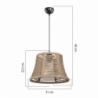 Lampada da soffitto Besta ASZ1745 paralume in iuta naturale design