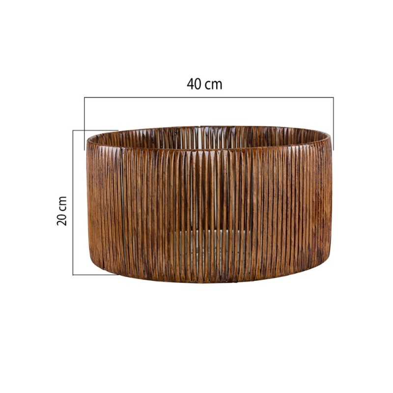 Paralume Roya ASZ1751 carta intrecciata bamboo naturale moderno
