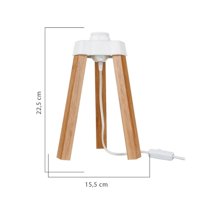 Lampada da tavolo Piko MDL4767 colore rovere design moderno