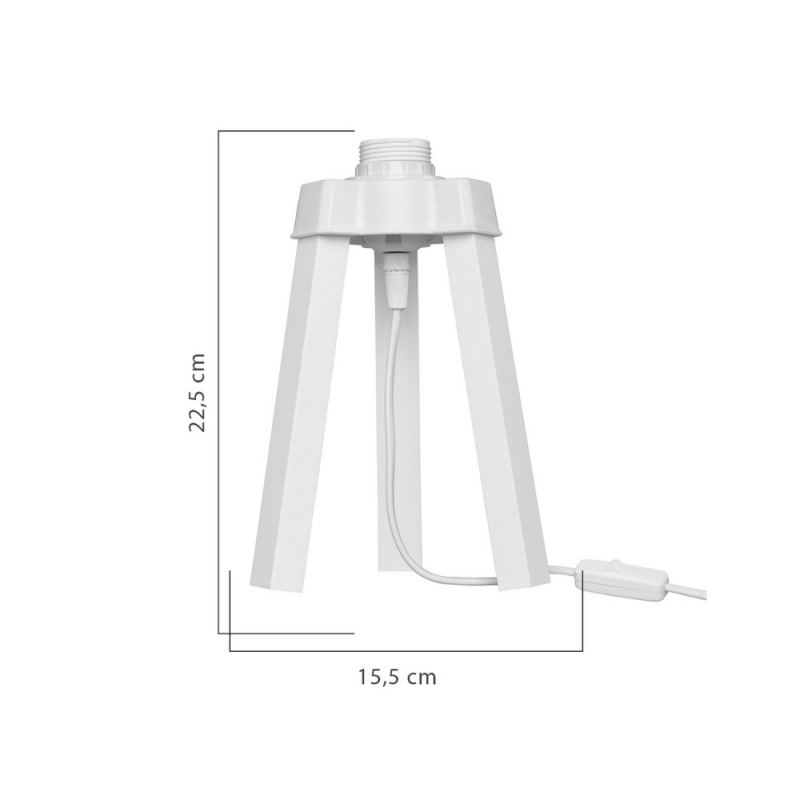 Lampada da tavolo Piko MDL4768 colore bianco design moderno