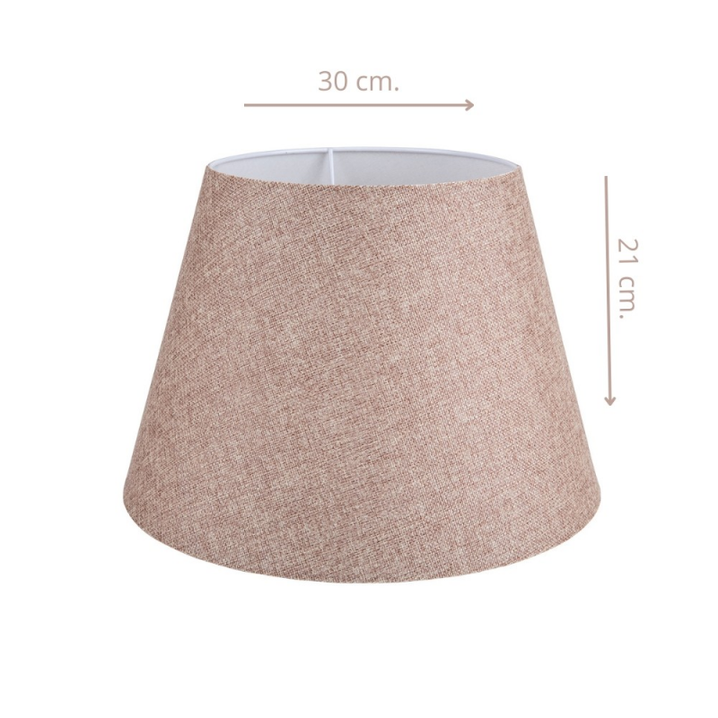 Paralume Tripod MDL2634 in tessuto beige per lampada da tavolo