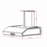 Cappa Kumtel Maestrale 90 inox con camino 90 cm 1 motore