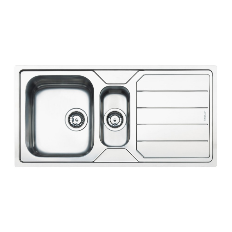Lavello Smeg LFB102 inox 100x50 cm 1 1/2 vasca con gocciolatoio