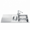 Lavello Smeg LTS102S2 inox 100x50 cm 1,5 vasca gocciolatoio sinistro