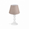 Lampada da tavolo Lagunah272634 paralume beige base bianca moderna