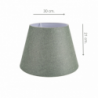 Lampada da tavolo Pikoro2638 paralume verde base rovere moderna