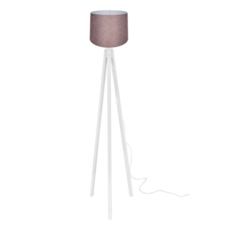 Lampada da terra Rodibi3012 piantana bianca paralume rosa moderna