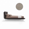 Letto Bolt matrimoniale fisso beige moderno e confortevole