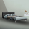 Letto Bolt matrimoniale fisso grigio scuro moderno e solido