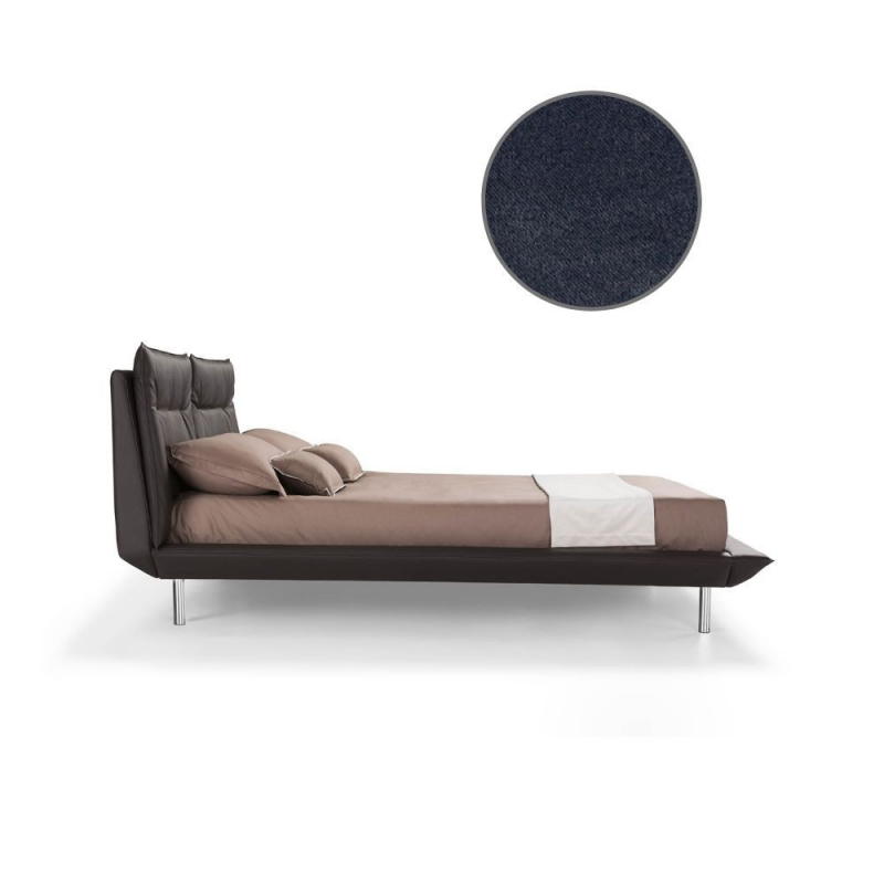 Letto Bolt matrimoniale fisso grigio scuro moderno e solido