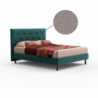 Letto Cody matrimoniale contenitore beige con testiera trapuntata
