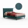 Letto Cody matrimoniale contenitore turchese testiera trapuntata