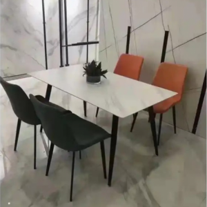 Tavolo Brot 120x70x75 cm piano bianco lucido gambe nere moderno