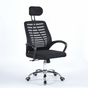 Poltrona ufficio Colin 46x62x107 cm tessuto mesh nero cromata