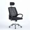 Poltrona ufficio Colin 46x62x107 cm tessuto mesh nero cromata