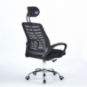 Poltrona ufficio Colin 46x62x107 cm tessuto mesh nero cromata