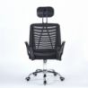 Poltrona ufficio Colin 46x62x107 cm tessuto mesh nero cromata