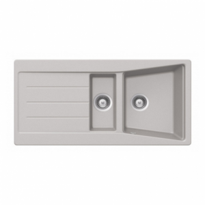 Lavello Smeg LS102AL 100x50 cm 1+1/2 vasche gocciolatoio alluminio