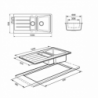 Lavello Smeg LS102AL 100x50 cm 1+1/2 vasche gocciolatoio alluminio