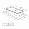 Lavello Smeg LV100S3 100x50 cm 1+1/2 vasche gocciolatoio inox