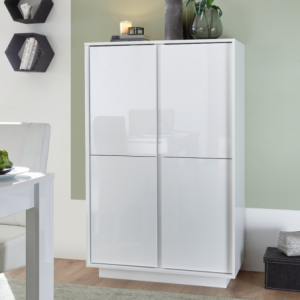 Madia contenitore 4 ante Ice bianco lucido moderna e capiente
