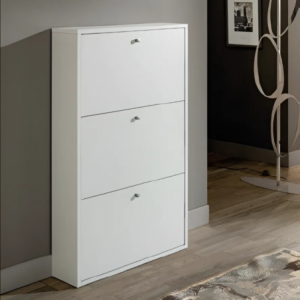 Scarpiera Virginia 3 ante a ribalta colore bianco opaco moderna