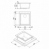 Lavello monovasca Smeg VZ40TT fragranite titanio 40 cm moderno