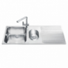 Lavello Smeg LTS102D2 inox 100x50 cm 1+1/2 vasca gocciolatoio